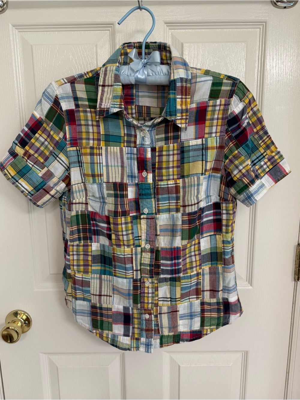 J. Crew Madras Button-Up Shirt size 4